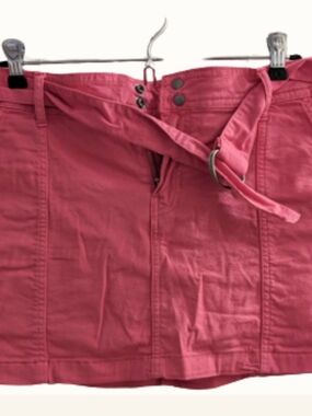 Pink Mini Skort with D-Ring Belt